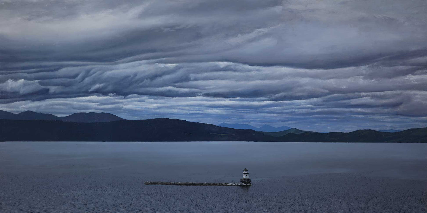 The Light House Under Clouds (Print)